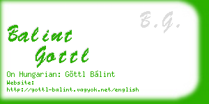 balint gottl business card